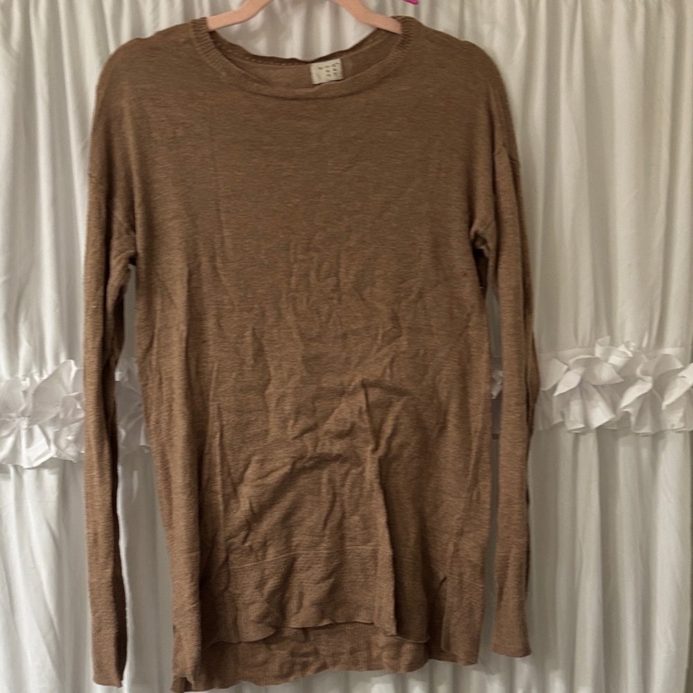 a new day Brown Long Sleeve Blouse
